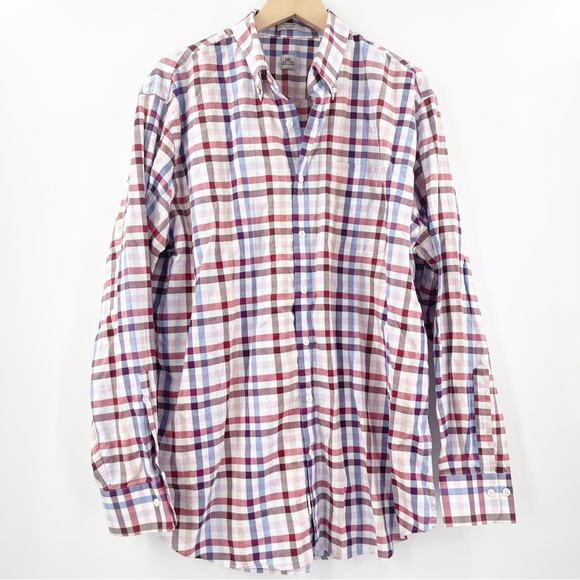 PETER MILLAR Shirt Extra Large Button Down 100% Cotton Tartan Check Checks Work - Picture 1 of 14